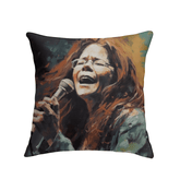 Detail of Harmonious Hymn Pillow's tranquil, soothing design